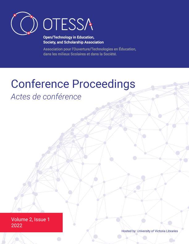 OTESSA Conference Proceedings Volume 2 Issue 1 2022 Hosted by University of Victoria Libraries