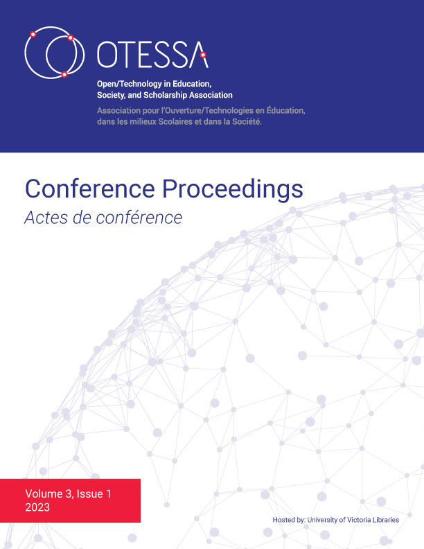 OTESSA Conference Proceedings Volume 3 Issue 1 2023 Hosted by University of Victoria Libraries